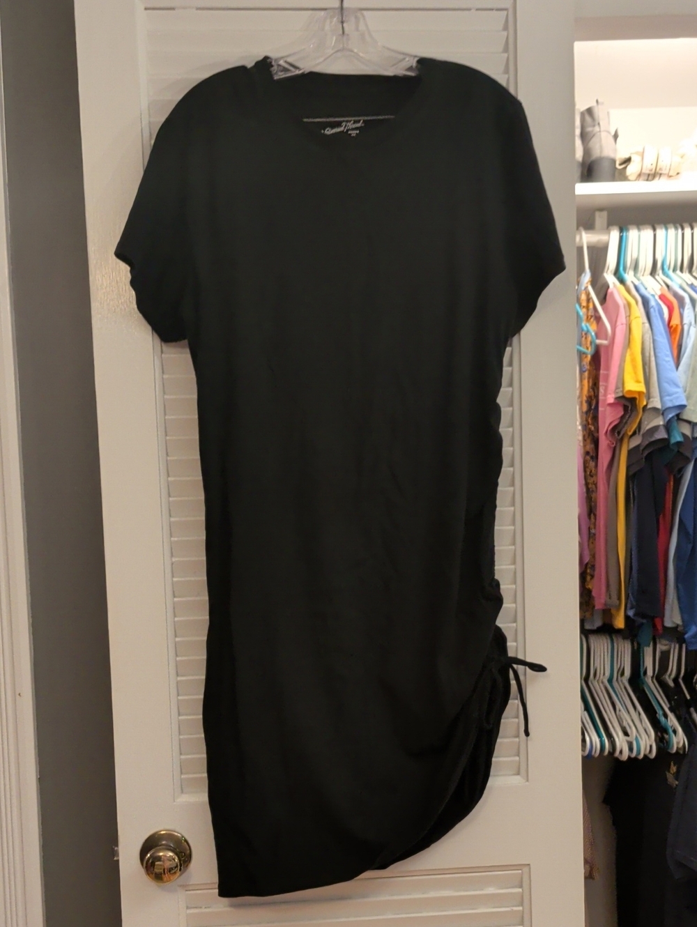Universal Thread Black Side-Tie Tee Dress
